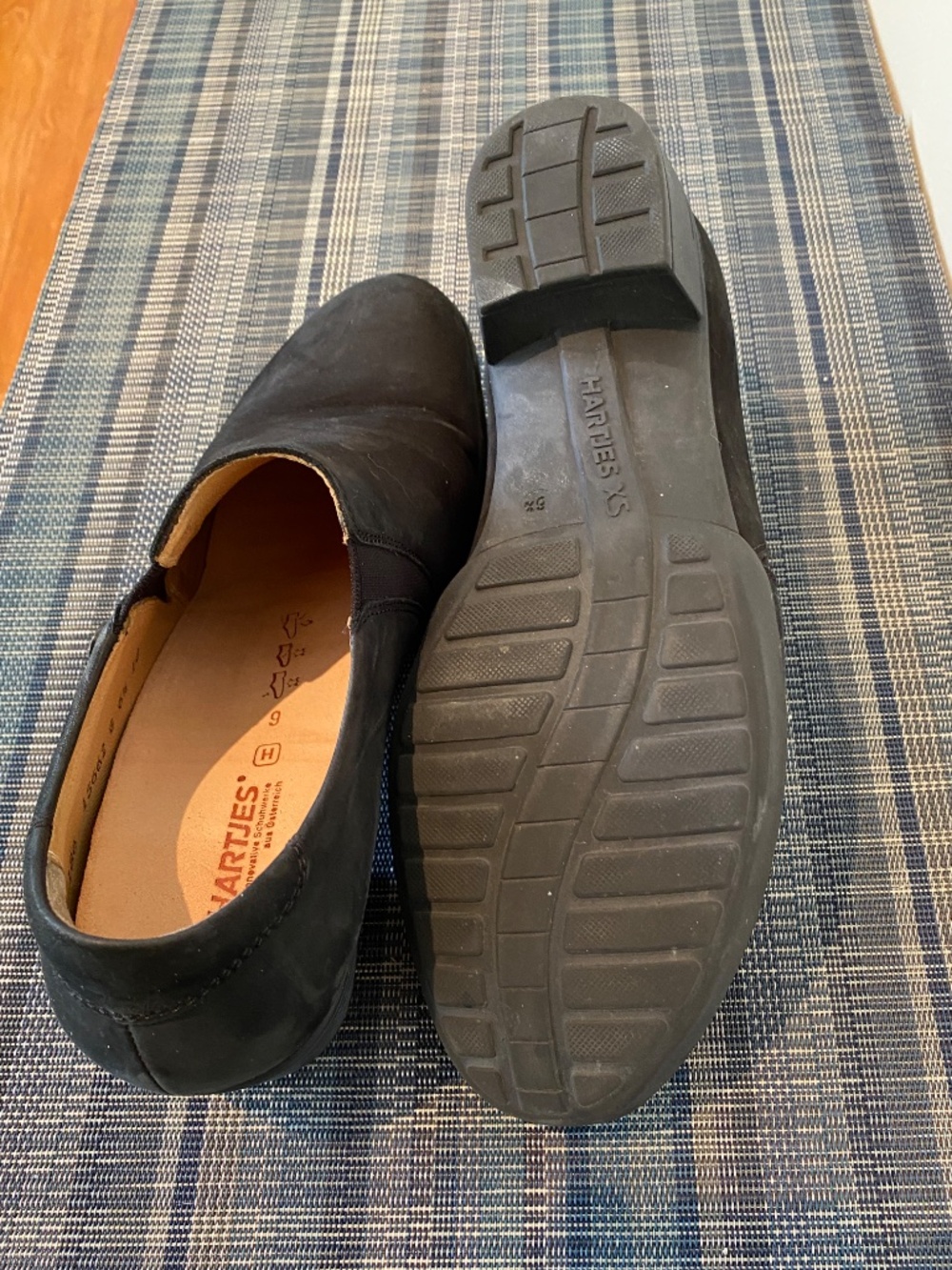 HARTJES Slip On Comfort Shoe XS City Classic Black Suede Size 8.5 - Picture 5 of 9
